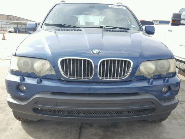 5UXFB33593LH41474 - 2003 BMW X5 4.4I BLUE photo 9
