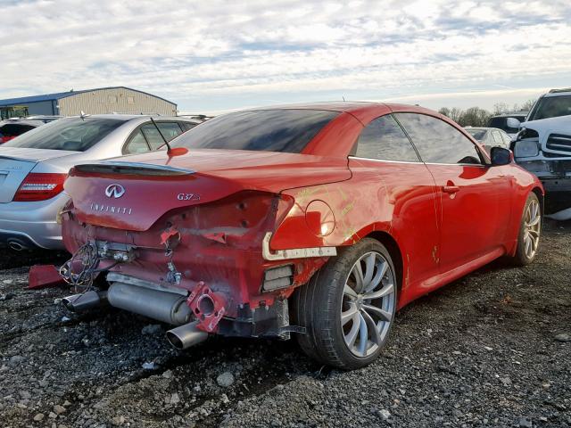 JN1CV6FE9AM350910 - 2010 INFINITI G37 BASE RED photo 4