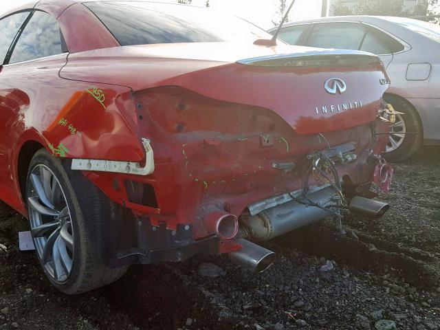 JN1CV6FE9AM350910 - 2010 INFINITI G37 BASE RED photo 9