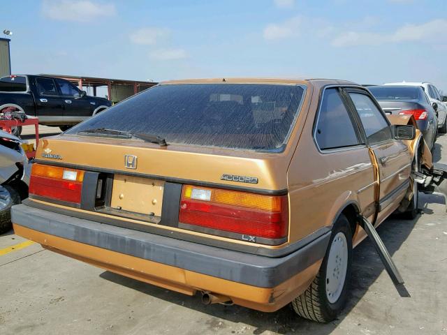 JHMAD7336EC134586 - 1984 HONDA ACCORD 180 GOLD photo 4