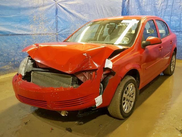 1G1AD5F52A7143381 - 2010 CHEVROLET COBALT 1LT RED photo 2