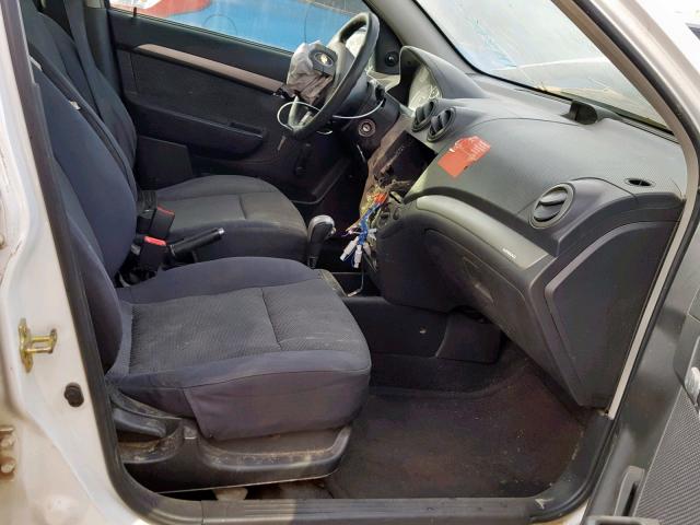 KL1TD56697B049021 - 2007 CHEVROLET AVEO BASE თეთრი ფოტო 5