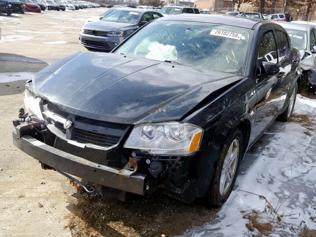 1B3CC1FBXAN235577 - 2010 DODGE AVENGER EX BLACK photo 2