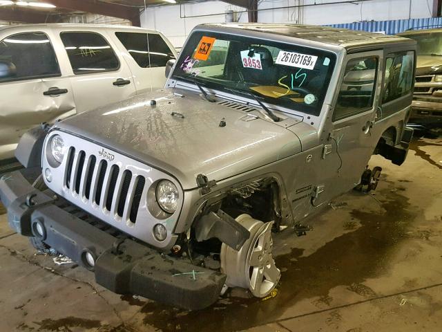 1C4AJWAG5GL260662 - 2016 JEEP WRANGLER S GRAY photo 2