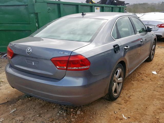 1VWBT7A31EC031830 - 2014 VOLKSWAGEN PASSAT SE GRAY photo 4