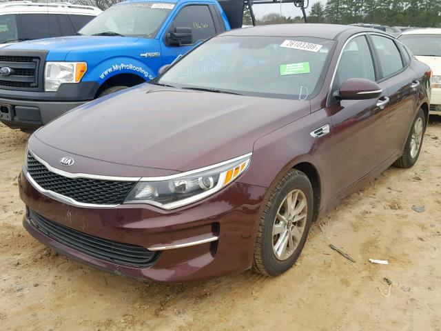 5XXGT4L38JG188057 - 2018 KIA OPTIMA LX MAROON photo 2