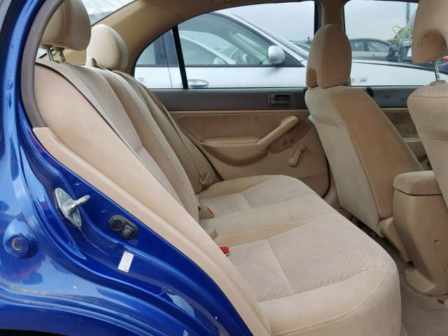 1HGES16485L012923 - 2005 HONDA CIVIC DX BLUE photo 6