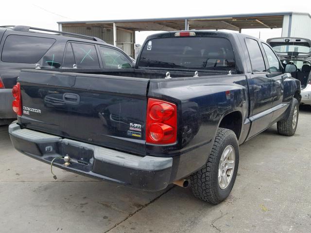 1D7HE48P97S164767 - 2007 DODGE DAKOTA QUA BLACK photo 4