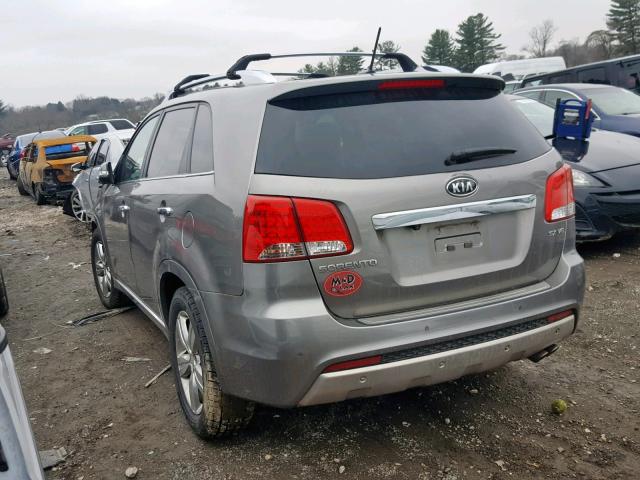 5XYKW4A20CG218260 - 2012 KIA SORENTO SX SILVER photo 3