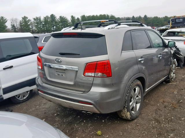 5XYKW4A20CG218260 - 2012 KIA SORENTO SX SILVER photo 4