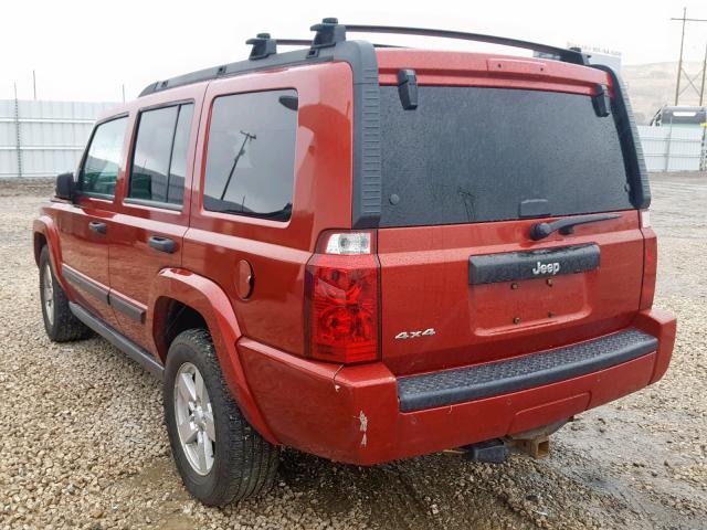 1J8HG48K96C272428 - 2006 JEEP COMMANDER 红色 照片 3