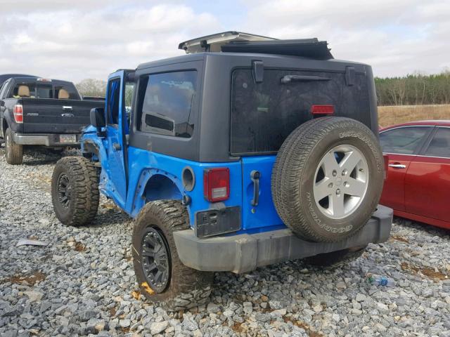 1J4AA2D15BL636019 - 2011 JEEP WRANGLER S BLUE photo 3