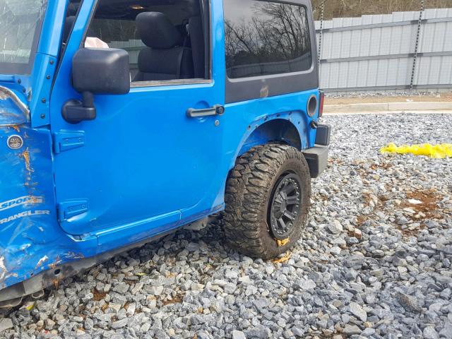 1J4AA2D15BL636019 - 2011 JEEP WRANGLER S BLUE photo 9