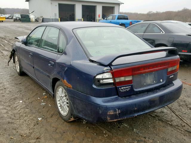 4S3BE625547204831 - 2004 SUBARU LEGACY L S BLUE photo 3