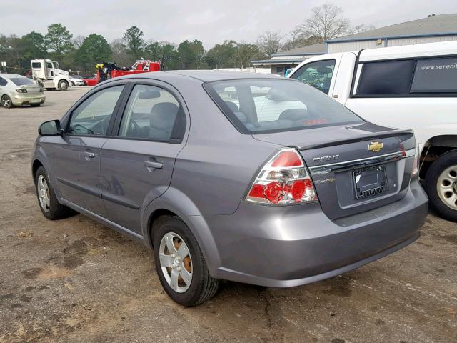 KL1TD5DE4BB201533 - 2011 CHEVROLET AVEO LS GRAY photo 3
