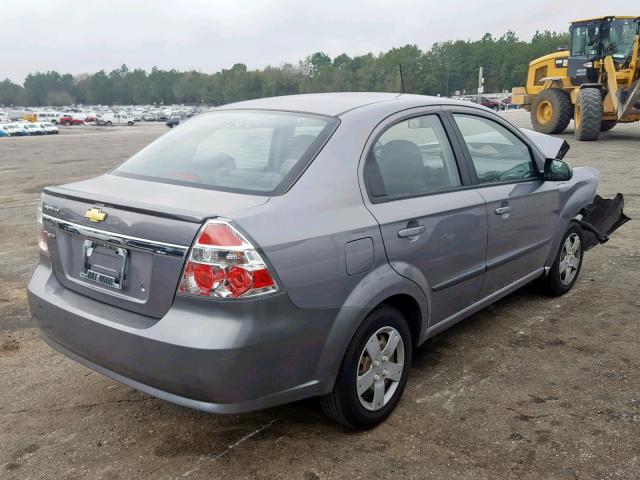KL1TD5DE4BB201533 - 2011 CHEVROLET AVEO LS GRAY photo 4