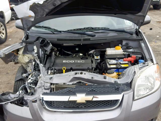 KL1TD5DE4BB201533 - 2011 CHEVROLET AVEO LS GRAY photo 7