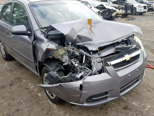 KL1TD5DE4BB201533 - 2011 CHEVROLET AVEO LS GRAY photo 9