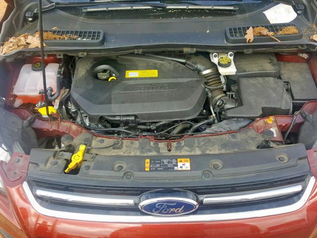 1FMCU0JX7EUA73651 - 2014 FORD ESCAPE TIT RED photo 7