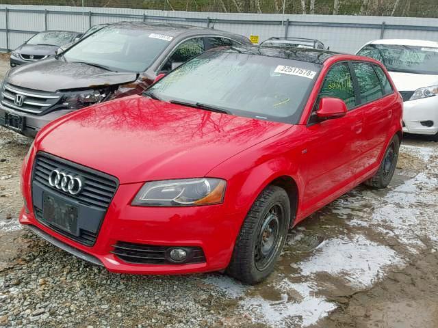 WAUHE78P19A049338 - 2009 AUDI A3 2.0T RED photo 2