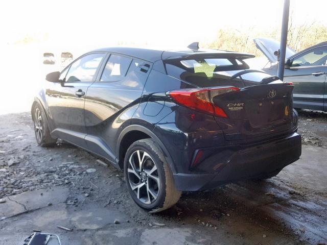 NMTKHMBX6JR022990 - 2018 TOYOTA C-HR XLE BLACK photo 3