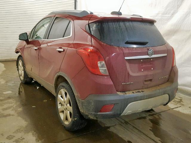 KL4CJGSB5FB264873 - 2015 BUICK ENCORE MAROON photo 3