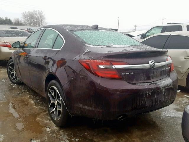 2G4GL5EX7H9144683 - 2017 BUICK REGAL SPOR MAROON photo 3