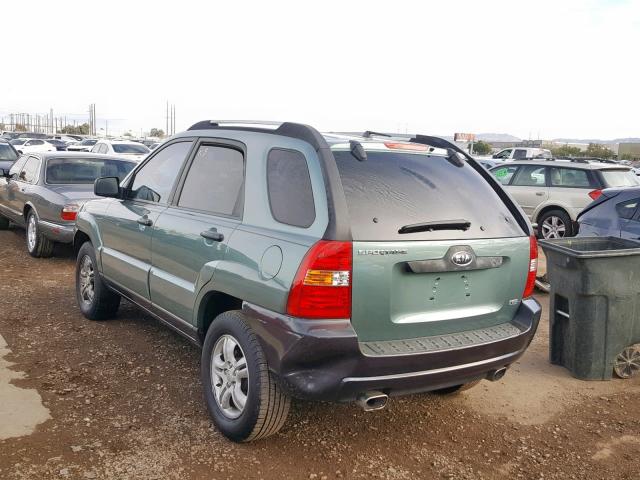 KNDJF723057038832 - 2005 KIA NEW SPORTA GREEN photo 3