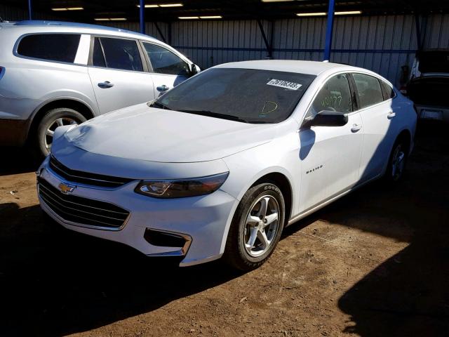 1G1ZB5STXHF251261 - 2017 CHEVROLET MALIBU LS WHITE photo 2