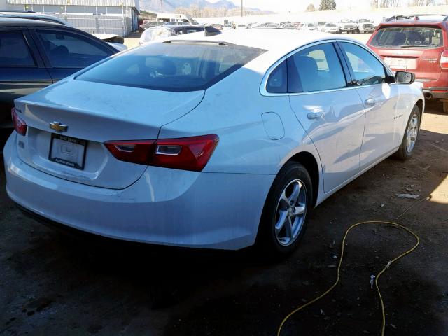 1G1ZB5STXHF251261 - 2017 CHEVROLET MALIBU LS WHITE photo 4