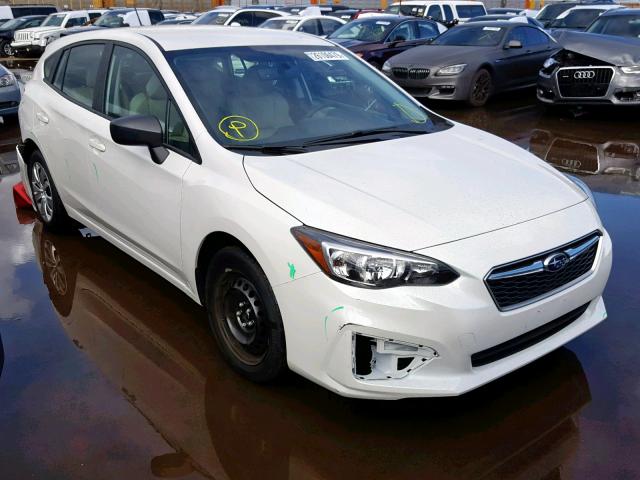 4S3GTAA67J3734231 - 2018 SUBARU IMPREZA WHITE photo 1