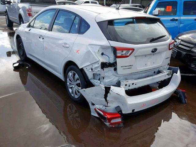 4S3GTAA67J3734231 - 2018 SUBARU IMPREZA WHITE photo 3