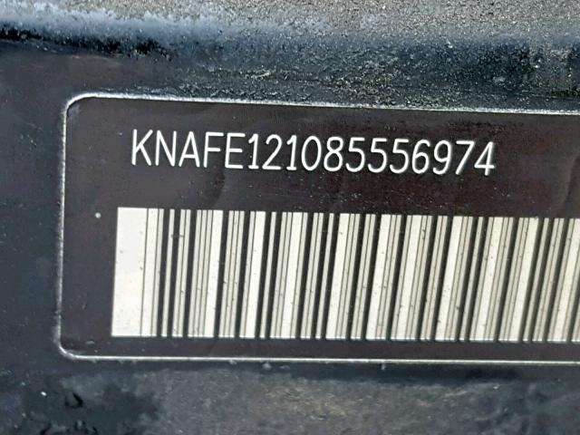 KNAFE121085556974 - 2008 KIA SPECTRA EX BLACK photo 10