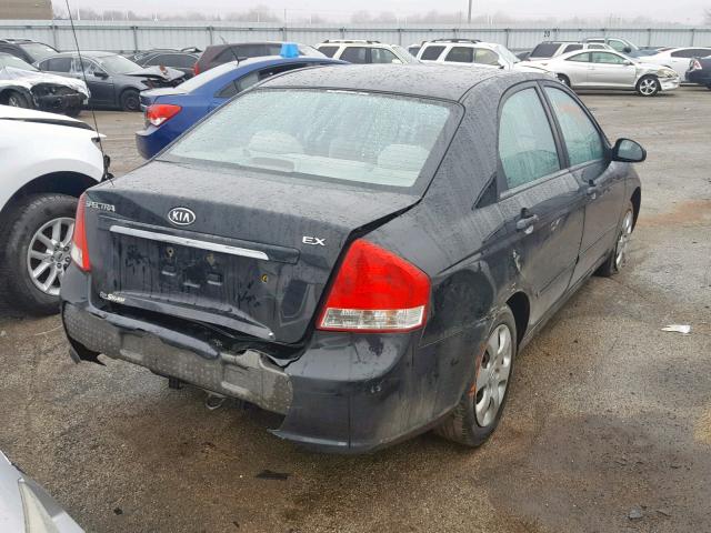 KNAFE121085556974 - 2008 KIA SPECTRA EX BLACK photo 4