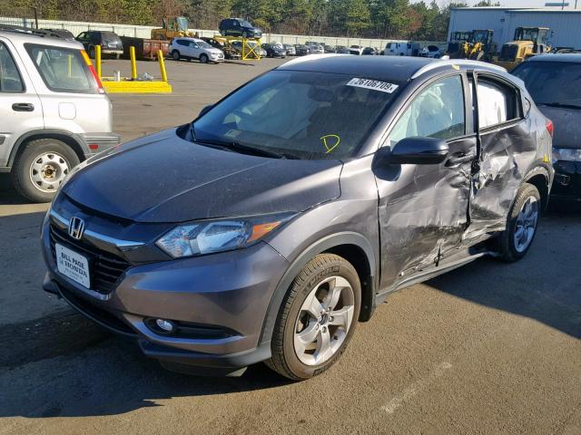 3CZRU6H76GM765103 - 2016 HONDA HR-V EXL GRAY photo 2