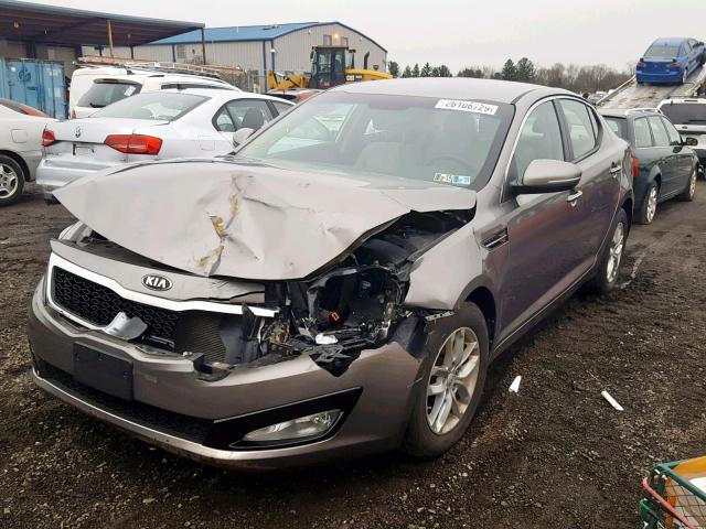 5XXGM4A78DG166695 - 2013 KIA OPTIMA LX GRAY photo 2