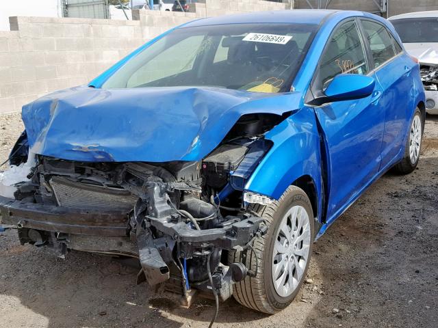 KMHD35LH3HU369314 - 2017 HYUNDAI ELANTRA GT BLUE photo 2