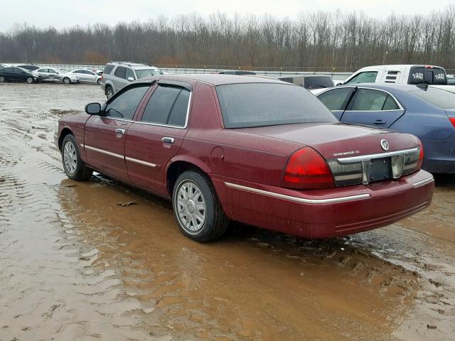 2MEFM74V78X600345 - 2008 MERCURY GRAND MARQ BURGUNDY photo 3