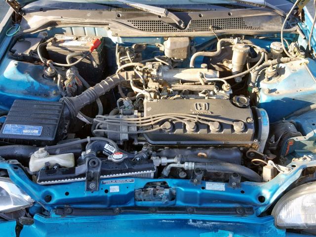 2HGEH2369NH542969 - 1992 HONDA CIVIC VX TEAL photo 7