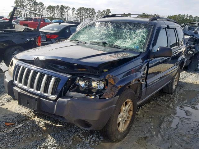 1J4GW48S94C263631 - 2004 JEEP GRAND CHER BLUE photo 2