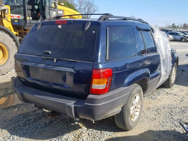 1J4GW48S94C263631 - 2004 JEEP GRAND CHER BLUE photo 4