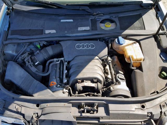 WAULT64B14N036272 - 2004 AUDI A6 3.0 QUA BLUE photo 7