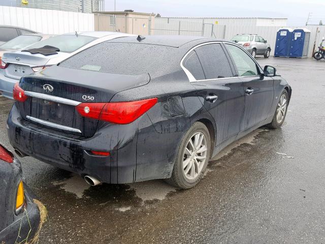 JN1BV7APXEM685643 - 2014 INFINITI Q50 BASE BLACK photo 4