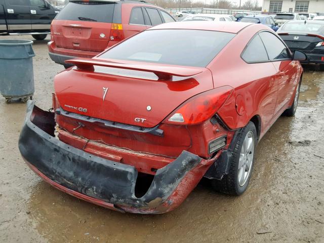 1G2ZH18N574224619 - 2007 PONTIAC G6 GT RED photo 4