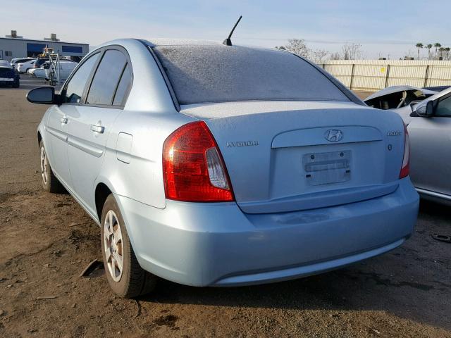 KMHCN46C76U009699 - 2006 HYUNDAI ACCENT GLS BLUE photo 3