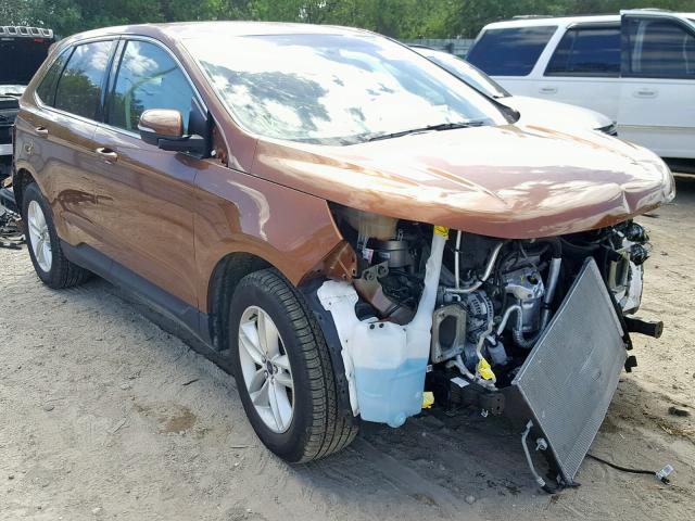 2FMPK4J80HBB73365 - 2017 FORD EDGE SEL ORANGE photo 1