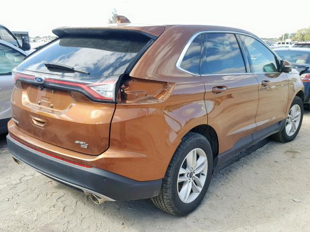 2FMPK4J80HBB73365 - 2017 FORD EDGE SEL ORANGE photo 4