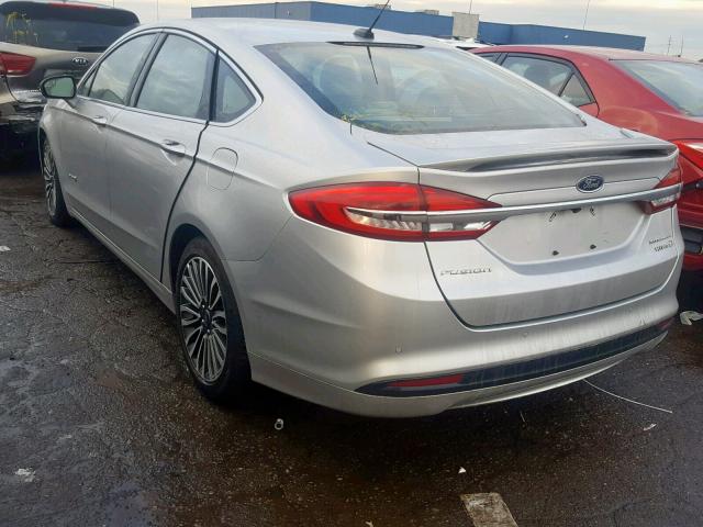 3FA6P0RU3JR219019 - 2018 FORD FUSION TIT SILVER photo 3