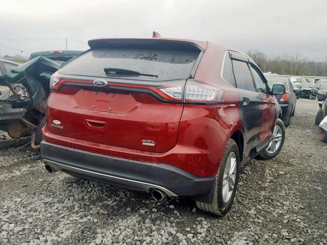 2FMPK3J96HBC29392 - 2017 FORD EDGE SEL RED photo 4