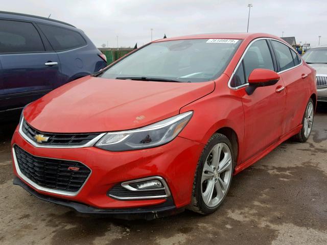 1G1BG5SM5G7306994 - 2016 CHEVROLET CRUZE PREM RED photo 2